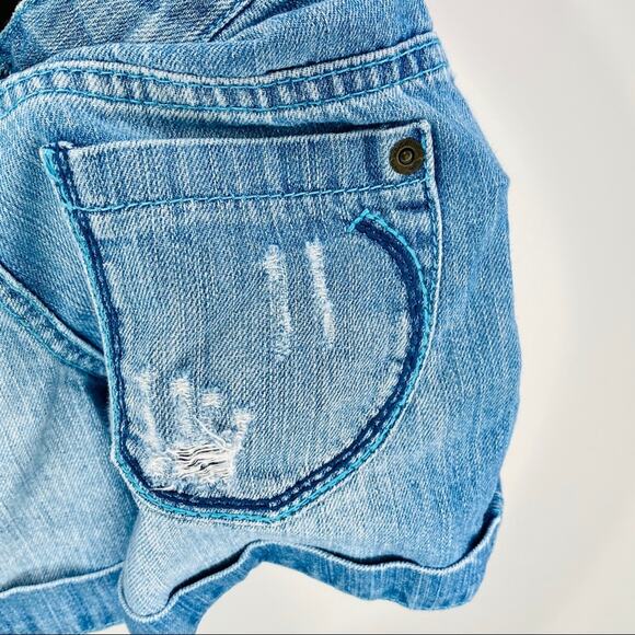 Marks & Spencer girl 6 denim shorts distressed - Picture 5 of 5